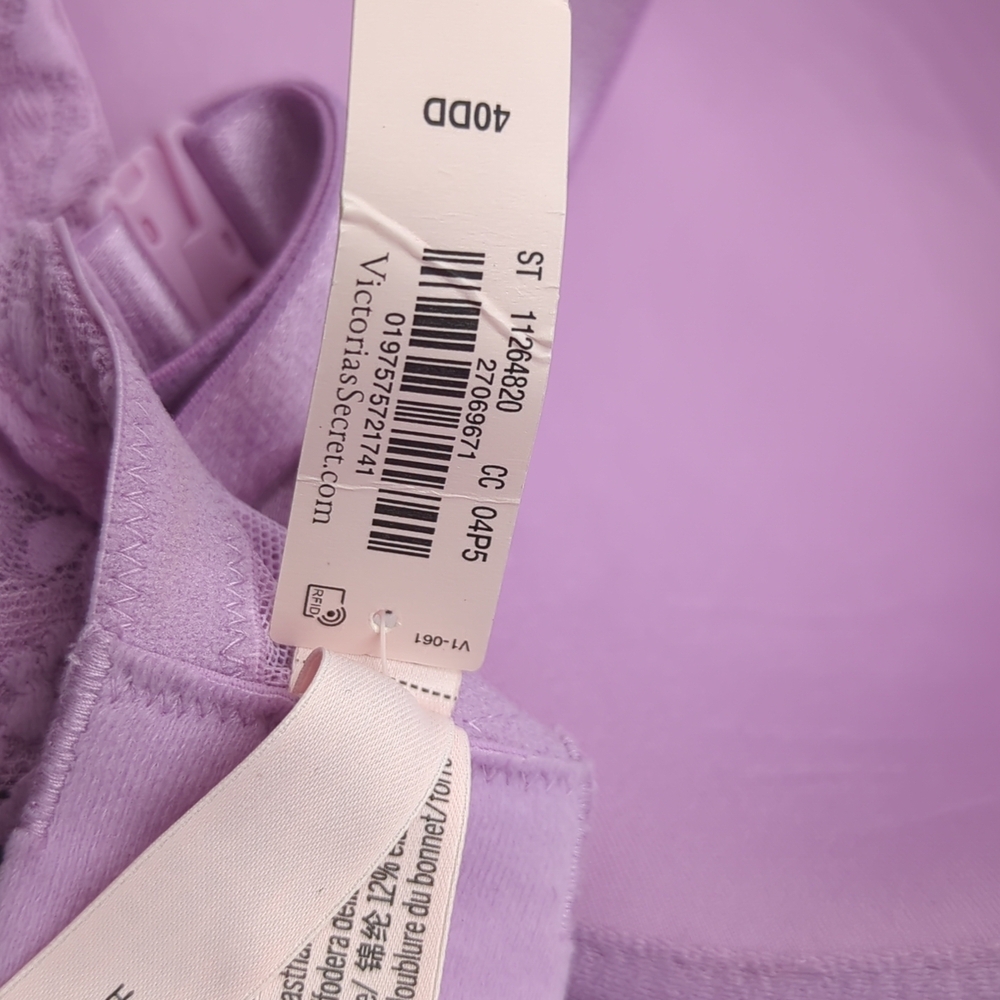 Victoria Secret Sophia Lace Underwired Push Up Bra 40DD Light Lilac - Picture 8 of 9
